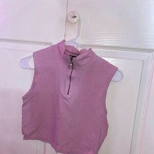 pink croped rue 21 top